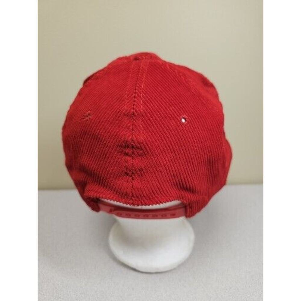 GRACO Manufacturing Red Corduroy Snapback Trucker Hat Vintage 90s - Picture 3 of 11